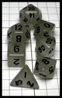Dice : Dice - Dice Sets - Handan Frosted Grey with Black Numbers Mini Set - Amazon 2023